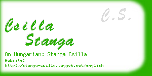 csilla stanga business card